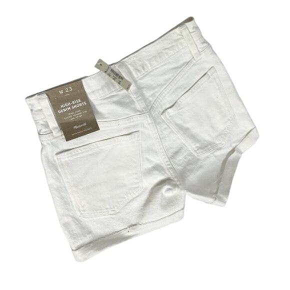 NWT! Madewell High-Rise Denim Shorts in Tile White SIZE-23 - Picture 7 of 7